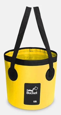 yellow 20L Складное рыболовное ведро водонепроницаемый портативный 12-20L большой емкости хранения воды сумка Аксессуары для путешествий - Цвет: yellow 20L
