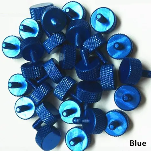 Blue M3 Цветной алюминиевый сплав с плоской головкой накатанные винты ручной винт для модель самолёта на радиоуправлении корпус компьютера жесткий диск Винт - Цвет: Blue