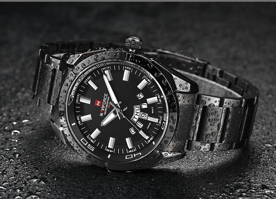 Часы NAVIFORCE для мужчин лучший бренд Мужские часы полностью стальные водонепроницаемые повседневные кварцевые часы с датой спортивные военные наручные часы Relogio Masculino