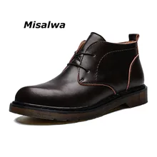 Misalwa/Мужская обувь; коллекция года; классические ботинки; теплые плюшевые зимние рабочие ботинки; повседневная обувь; модные брендовые весенние ботильоны; большие размеры 38-46