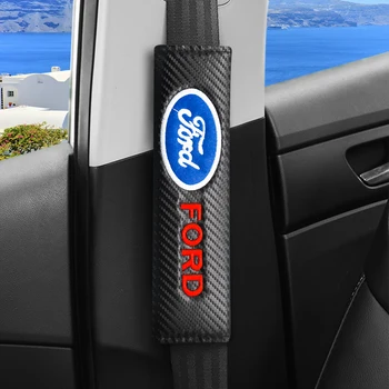 

2pcs Car Seat Belt Pads Seat Shoulder Strap Pad Cushion Cover Comfortable Seatbelt Harness Cover for Ford Fiesta EcoSport Escort