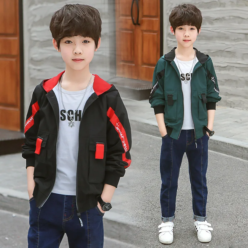 

BOY'S Coat 2019 New Style Spring And Autumn Middle And Large Children Baseball Uniform Autumn Western Style Korean-style Autumn