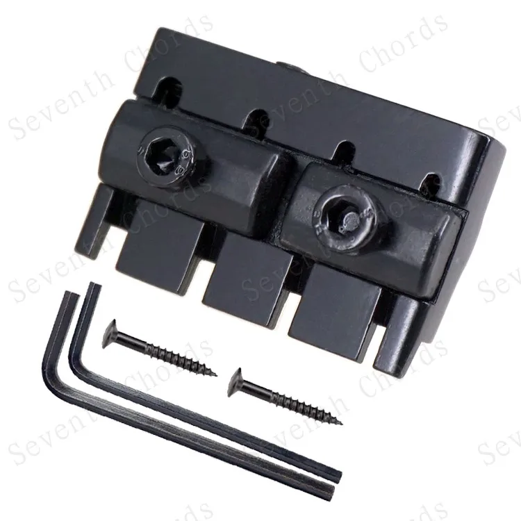 A Set Black 4 String Headless Bass Guitar Locking Nut Guitar Parts & Accessories AliExpress