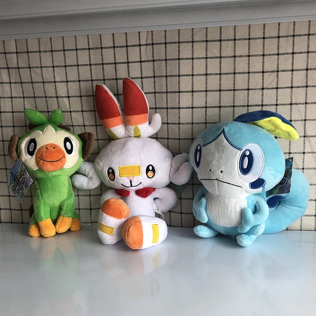 Pokemon Sobble Scorbunny Grookey Cartoon Elf Figure Plush Soft Stuffed Collection Pikachus Toys For Kid Christmas Gift Peluches 4