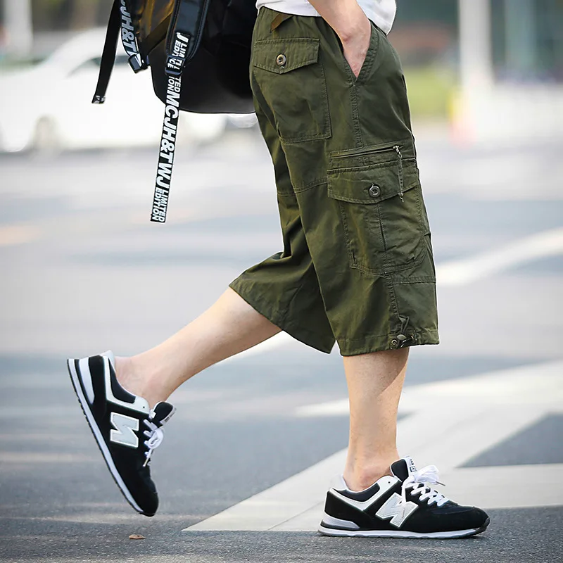 Популярные мужские повседневные камуфляжные свободные шорты больших размеров с карманами, военные короткие штаны, комбинезоны M-3XL