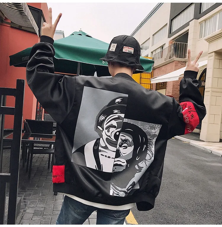 

Men Spring And Autumn 2018 New Style Clown Coat Korean-style Trend Thin Students Clothes Handsome Jacket Baseball Uniform