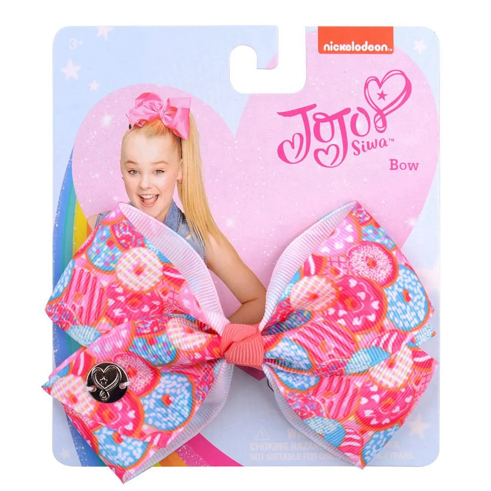 8-5 4,5 дюймов JoJo Луки Jojo Siwa Радуга Печатный узел лента бант для девочек ручной работы Изысканная заколка для волос Детские аксессуары для волос - Цвет: 8-5