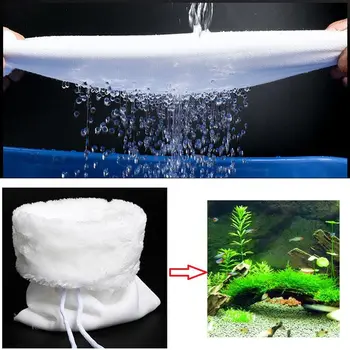 

PP Sump Filter Felt Bag Blankets Aquarium Washable Mesh Carpet Sock Bag with Drawstring for Fish Marine Filtration System New