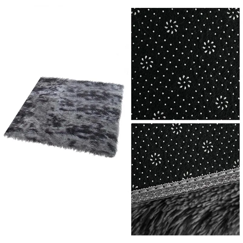Супер мягкие ковры из искусственного меха, 60X90 см, для спальни, мохнатые, шелковистые, плюшевые ковры, серый ковер из искусственного меха, прикроватные коврики