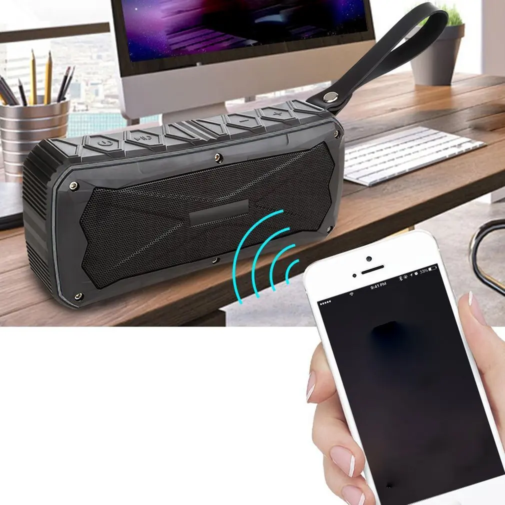S610 тяжелый бас водонепроницаемый открытый Bluetooth динамик 4500 мАч Внешний аккумулятор портативный 3D стерео беспроводной для верховой езды спорт динамик TF микрофон