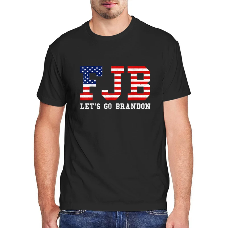 Cotton Let’s Go Brandon T Shirt For Men Women Unisex Short Sleeve Tees