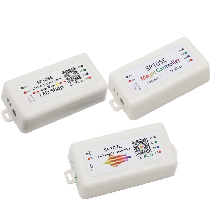 5 24V SP105E Bluetooth SP107E Music SP108E WiFi Led SP107E Bluetooth LED music Controller for LED Strip WS2811