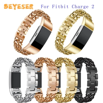 

For Fitbit Charge 2 frontier/classic double row denim chain watch band for Fitbit Charge 2 fashion smart watch strap accessories