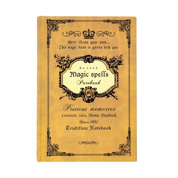 

Vintage Notebook Handcover Magic Spells Pockets Book Planner Journal Traveler Notepad