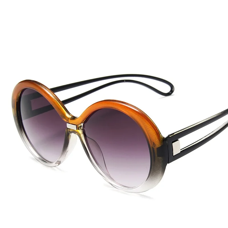 

GIFANSEE round sunglasses women men oversize eyewear gradient big frame glasses 2020 Fashion brand designer uv400 female shades