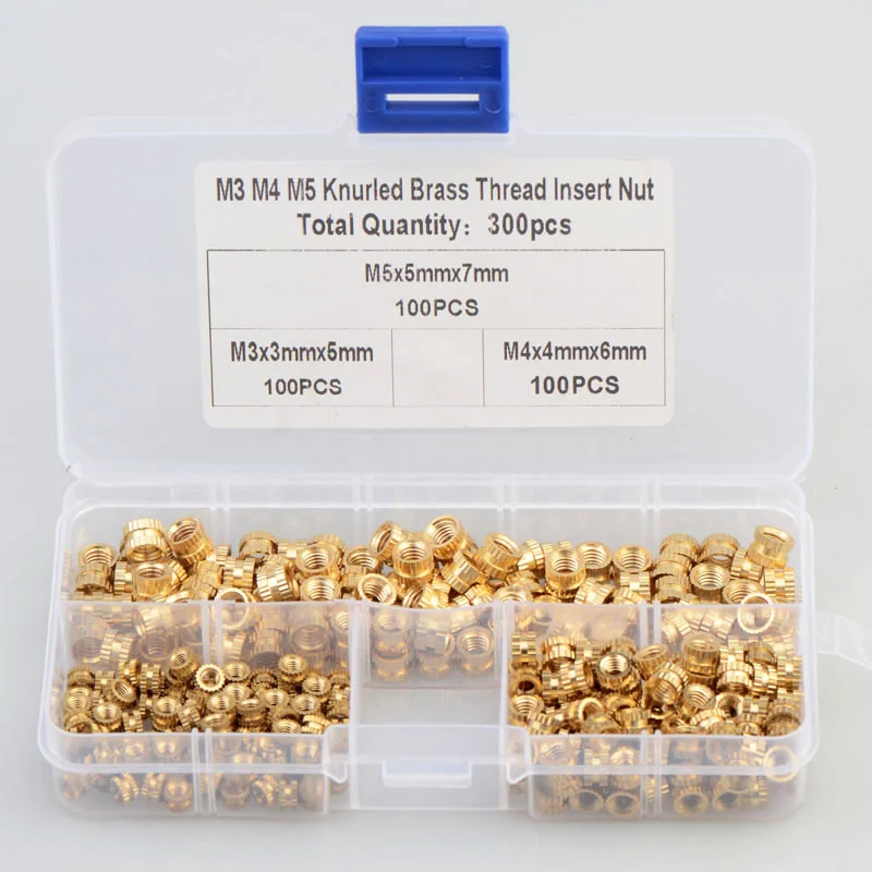 Двухпроходные женские резьбовые накатанные гайки M2 M2.5 to m10латунь вставки круглые