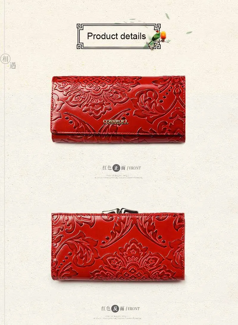 Cossroll Nes Женские кошельки из натуральной кожи, Женская длинная сумка для денег, натуральная кожа, кошельки для монет, роскошные брендовые кошельки, дизайнерский кошелек