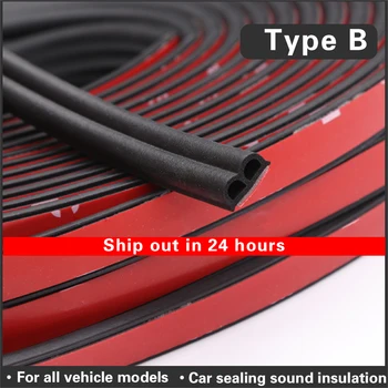 

Car Door Rubber Seal Strip B type Auto Door Seal Sticker Sound Insulation B Shape Weatherstrip Auto Trunk Seal Rubber Strips