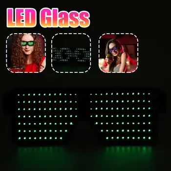 

NEW 3 Modes Display Quick Flash Led Party Glasses USB Charging Luminous Glasses Christmas Grand Event Party Decorations Toy