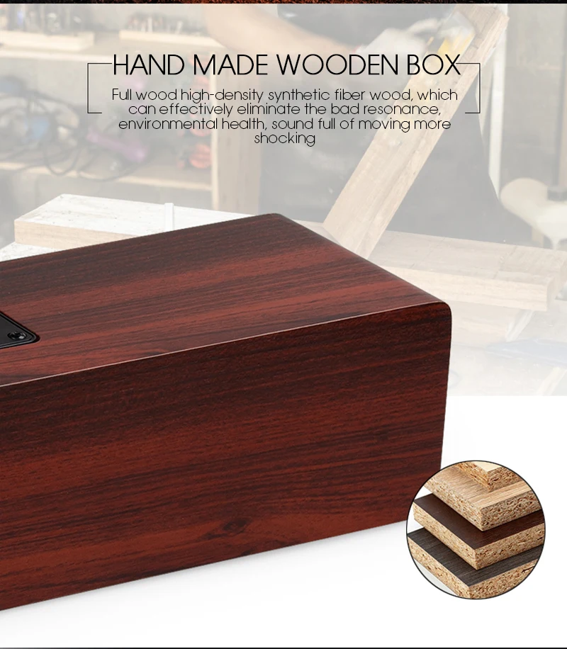 portable Alarm subwoofer Home theater wood column