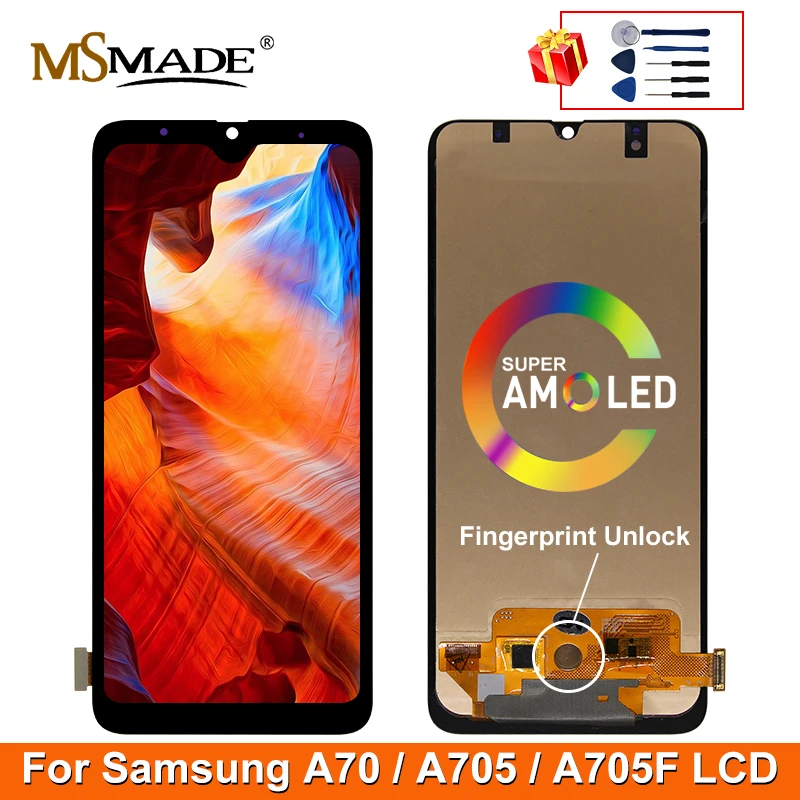 A70 активно матричные осид для Samsung Galaxy A705 дисплей SM A705F ЖК A705FD сенсорный экран