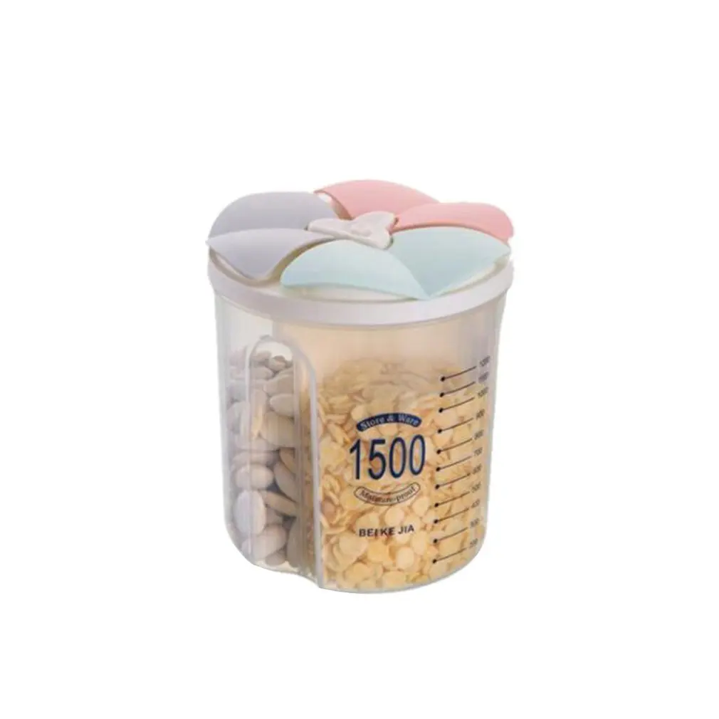Stoarge Jar рис бобы банка с крышкой уплотнения контейнер для сохранения пищи кухонный ящик для хранения Контейнер - Цвет: 3 grid