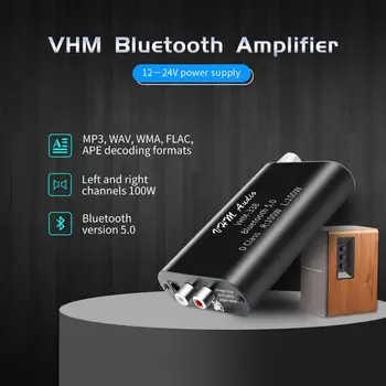 

VHM337 50WX2 Mini Bluetooth 5.0 VHM338 Wireless Audio Power Digital Amplifier Board Stereo Amp DC 9V-24V