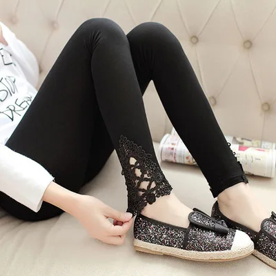 

Maternity Clothes Spring And Autumn Wool Velvet Lace High-waisted Abdominal Support Leggings