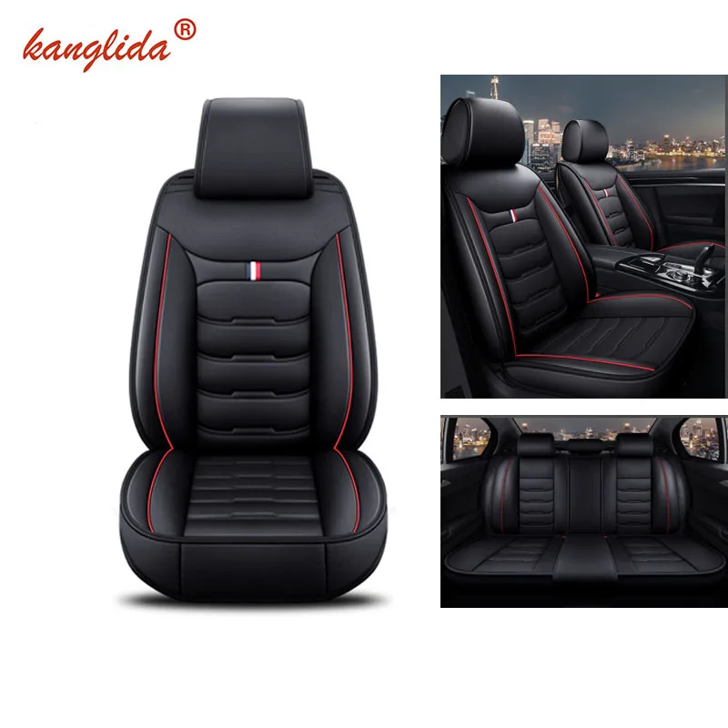 Новинка 2019 г. модные чехлы на сиденья автомобиля KANGLIDA из искусственной кожи