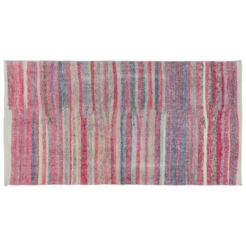 

Handmade Multicolor Vintage English Striped Rug Area Rug 135x256 Cm-4'5''X8'5''