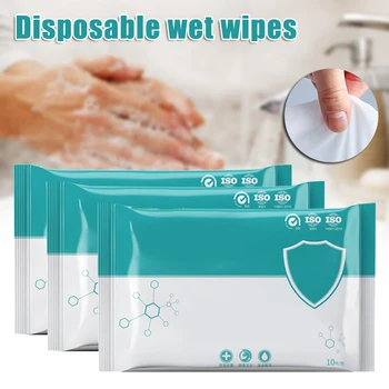 

Portable Handi-Pack Wipes Sanitary Safety Disposable Wet Napkins Hand Cleaning WH998