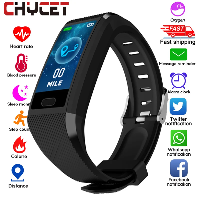

118plus Smart Wristband Fitness Bracelet Oxygen Blood Pressure Monitor Smart Bracelet Heart Rate Tracker Sport Smart Band Watch