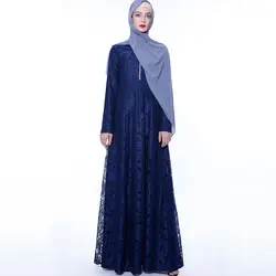 Abaya Турция мусульманский хиджаб кружевное платье Caftan Дубай Кафтан арабское женское платье Оман одеяние мусульмане Femme Vestidos Arabe