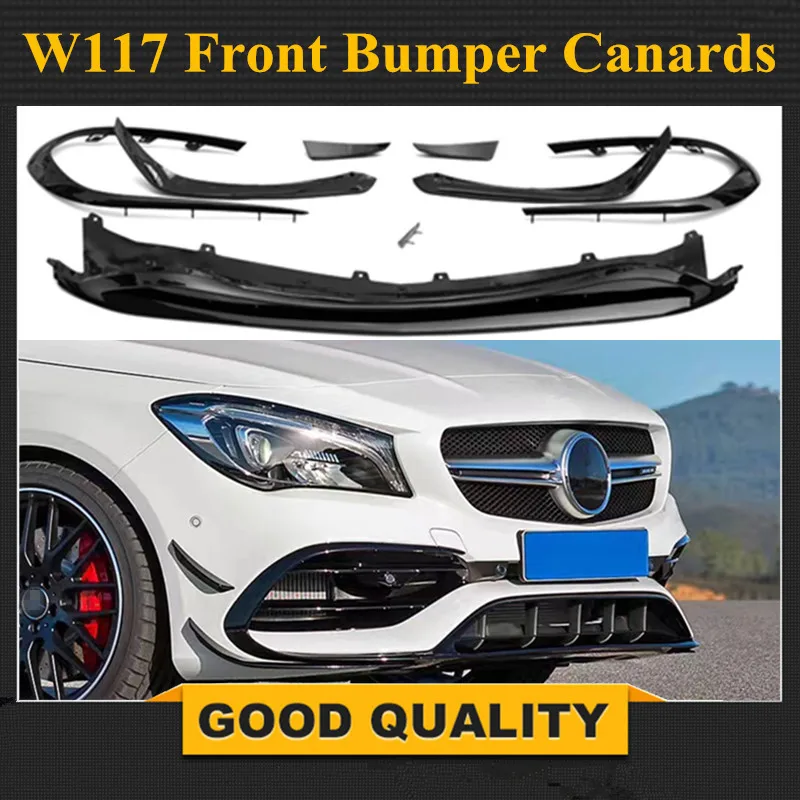 Передний спойлер для губ Cla45 Style передний с боковым разделителем фартук Benz W117