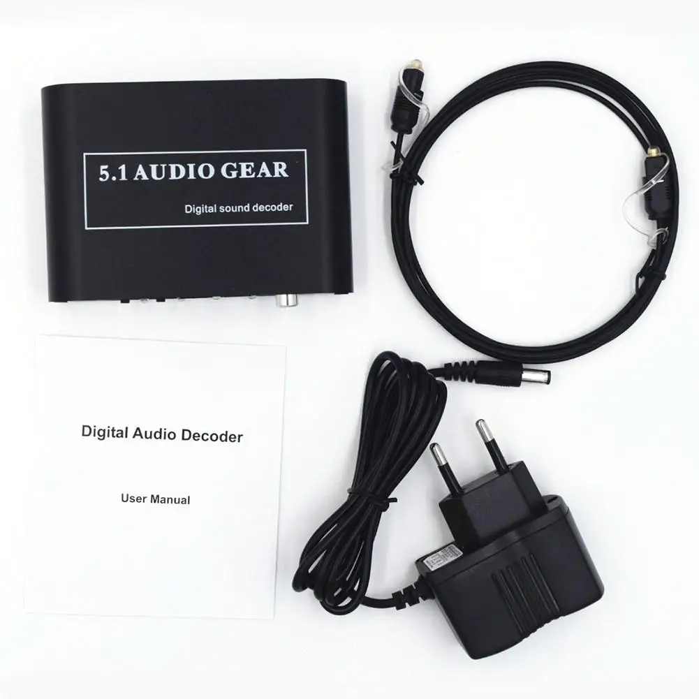 

Digital Audio Decoder 5.1 Audio Digital Audio Converter HD Player with USB Port Converters Digital Cables