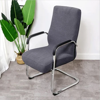 

Pure Color Jacquard Spandex Dining Chair Sofa Cover Large Elastic Waterproof Chair Protective Cover For Kitchen Banquet Wedding