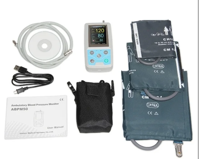 FDA US ABPM50 24 часа педиатрический осциллограф монитор, холтеровский ABPM Холтер BP монитор с программным обеспечением contec