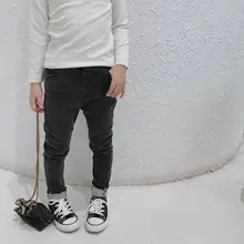 Осень ; стиль; детская одежда для девочек; обтягивающие универсальные джинсы; Детские обтягивающие Стрейчевые брюки