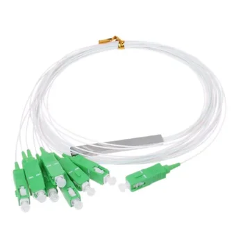

10PCS fiber optic PLC splitter 1x8 SC APC/UPC 0.9mm G657A1 green blue connector optional
