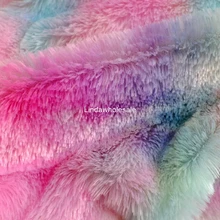 Цветной искусственный мех с бархатным узором, Галстук окрашенный Павлин бархат, радужные ткани, 160 см* 90 см(один ярд)/шт