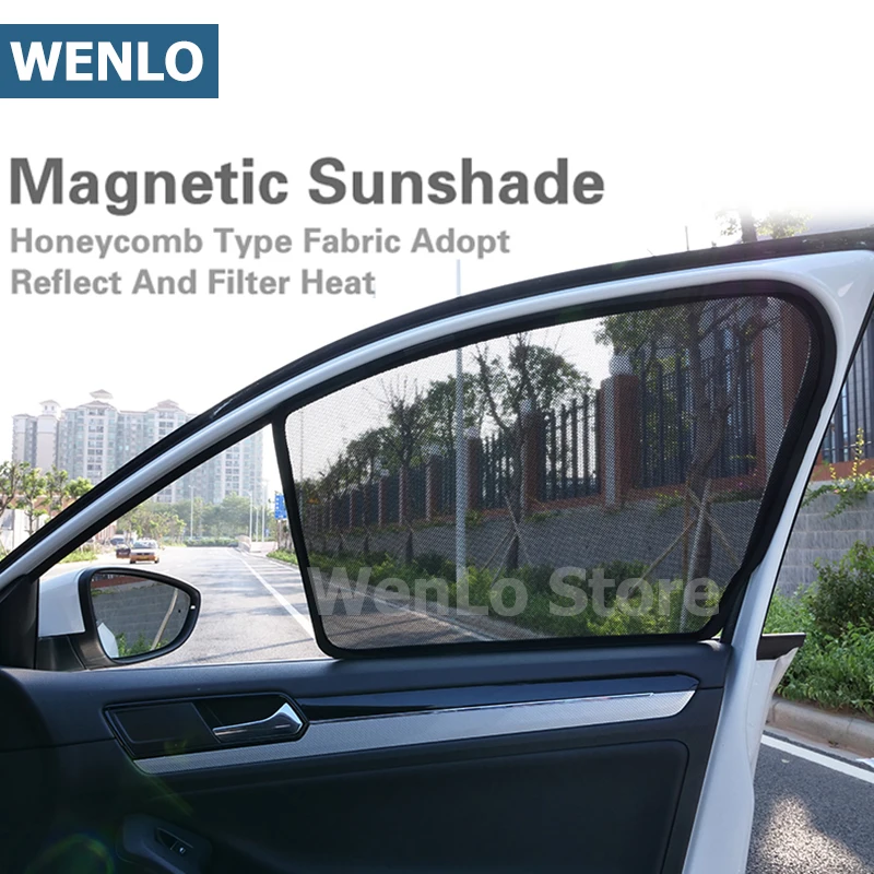 

WENLO 2Pcs Magnetic Car Front Side Window Sunshade For Lexus HARRIER 30 60 IS 200 250 300 LX570 NX200 NX200H NX200T NX300 NX300H