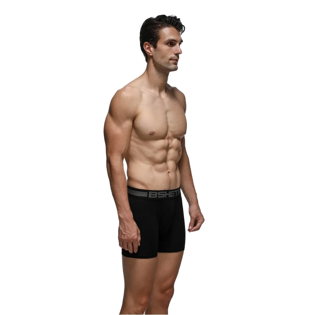 Solid Underwear Men Boxer Para Hombre Men Middle Length Sport Underwear Men Briefs Knickers Shorts Ropa Interior Hombre De4