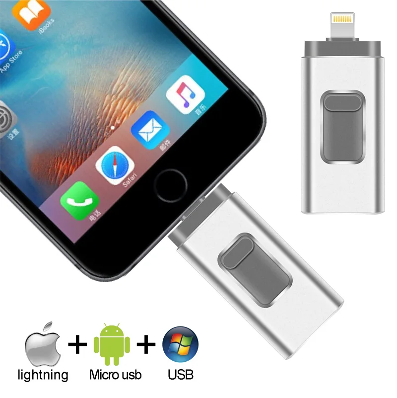 

2019 New iOS Usb Flash Drive For iPhone/iPad /Android Phone USB Stick For iPhone6 7 8 X XS XR Pendrive 128GB Disk On Key usb 3.0