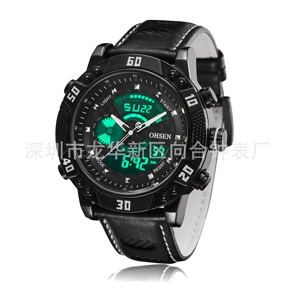 

-Onsun Ohsenad1609 Multi-functional Dual Display Electronic Waterproof Outdoor New Style LED Watch