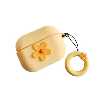 

Elegant Flower Protective Cover Earphone Case Shell with Lanyard for Airpods Pro PXPE