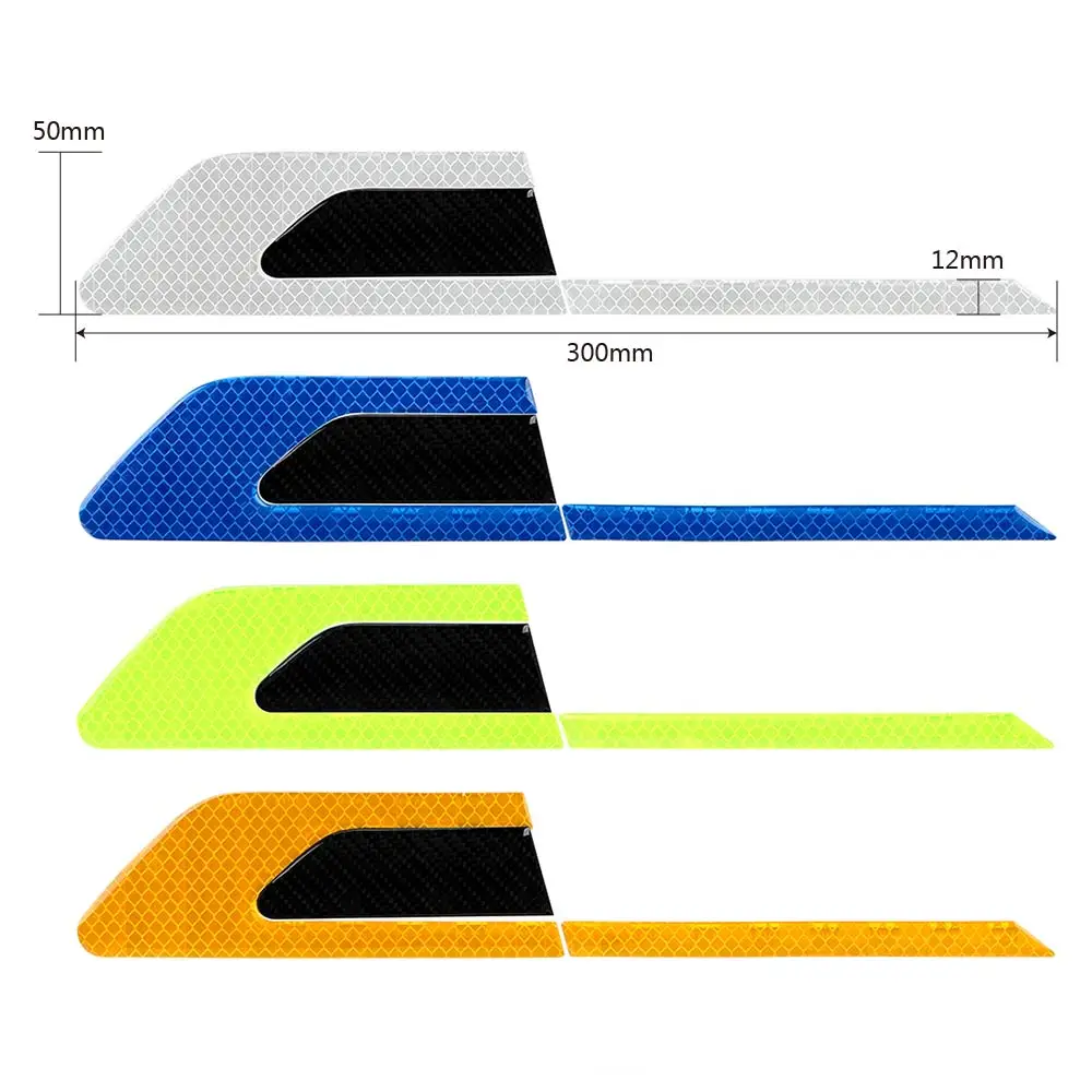 LEEPEE 2 шт./компл. автомобильный бампер светоотражающие полосы автомобильные отражающие наклейки Предупреждение ющая лента Авто Наклейка на дверь