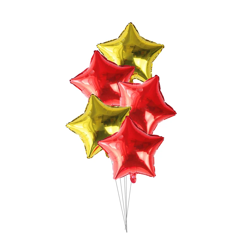 5 шт., 18 дюймов, розовый золотой шар звезда из фольги, свадебные шары, украшения для душа ребенка, детские воздушные шары для дня рождения - Цвет: 5pcs star style 6