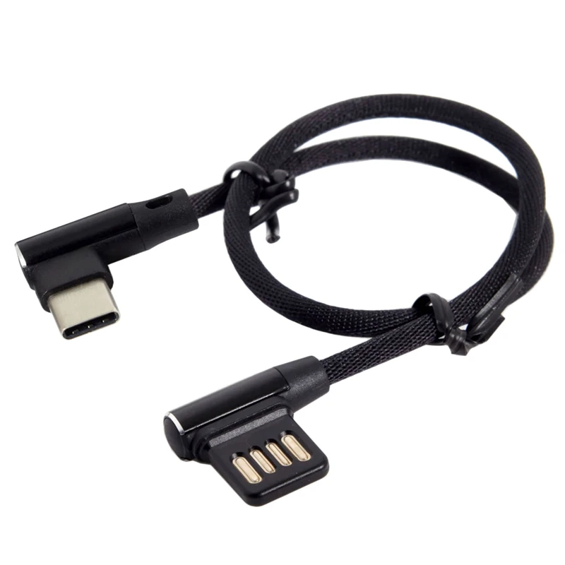 AMS-Usb-C 3 1 Type-C с левым углом 90 градусов Usb 2 0 кабель для передачи данных рукавом