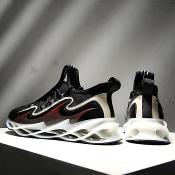 

Mlcriyg New Cushioning Men Sneakers High Quality Running Shoes for Men Breathable Sports Shoes Reflective Athletic Jogging Shoes