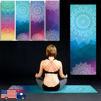 

Non Slip Yoga Mat Cover Towel Blanket Sport Fitness Exercise Pilates Workout HOT